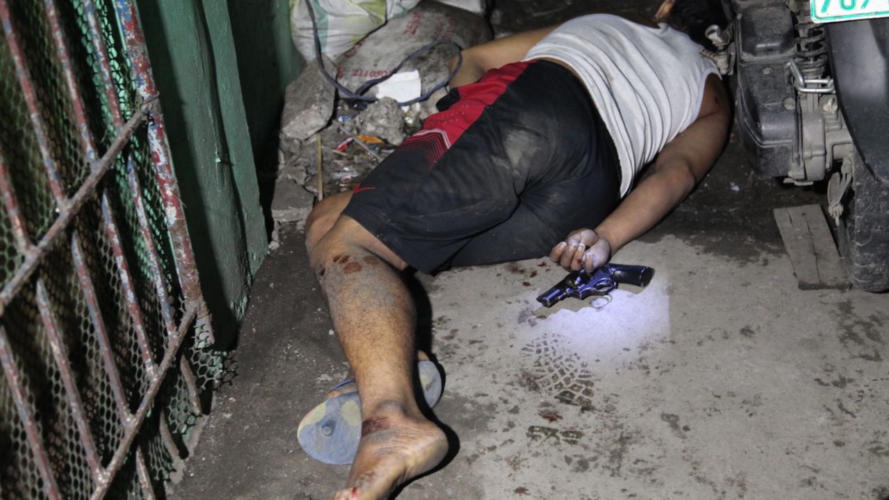 An unnamed man, killed by police in what they say was a legitimate shooting during a "buy-bust" operation