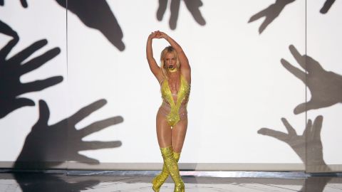 Britney Spears performs at the 2016 MTV Video Music Awards.
