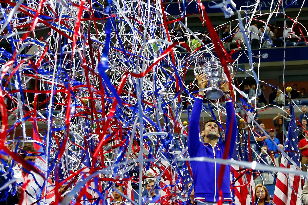 If you do make it to the top, the financial rewards in tennis are huge. World No. 1 Novak Djokovic, seen here celebrating last year's win at the US Open, became the first tennis player to earn more than $100 million in prize money earlier this year.
