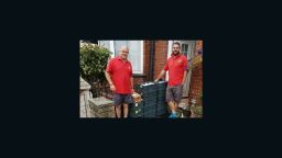 Postmen deliver crates full of birthday cards to Ollie's house in Exmouth. 
