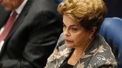 BRASILIA, BRAZIL - AUGUST 29:  Suspended Brazilian President Dilma Rousseff attends her impeachment trial on August 29, 2016 in Brasilia, Brasil. Senators will vote in the coming days whether to impeach and permanently remove Rousseff from office.. (Photo by Igo Estrela/Getty Images)