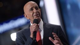 CEO of Colony Capital Tom Barrack speaks during the Republican National Convention at the Quicken Loans Arena in Cleveland, Ohio on July 21, 2016. / AFP / Brendan Smialowski        (Photo credit should read BRENDAN SMIALOWSKI/AFP/Getty Images)