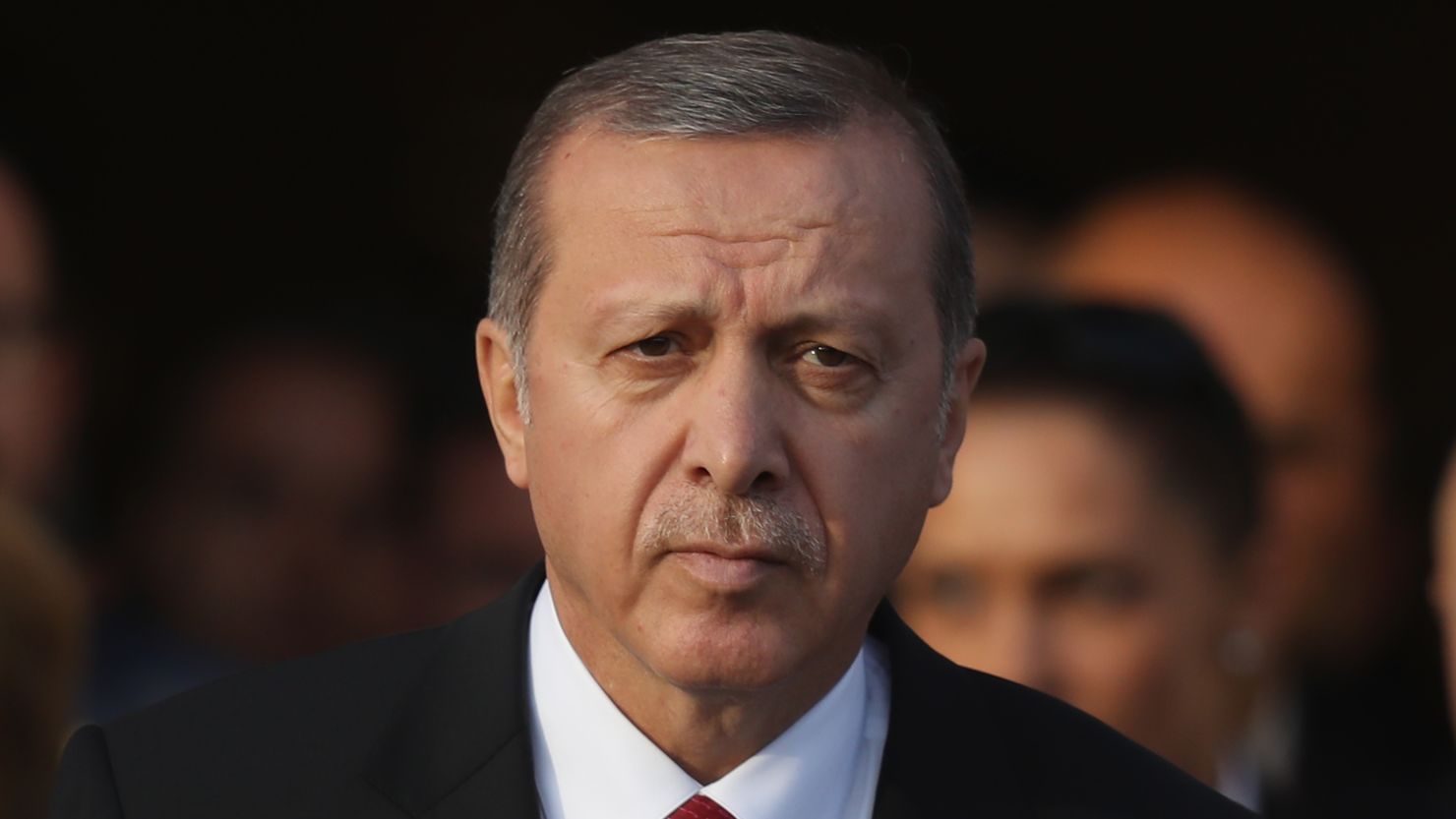 A crackdown led by Turkish President Recep Tayyip Erdogan, pictured at a NATO summit in July, has worried many in the European Union.