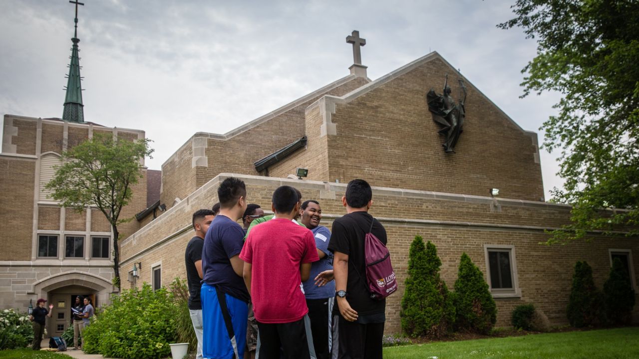 Arrupe students participate in a summer enrichment program at the Loyola University campus in Woodstock, Illinois.
