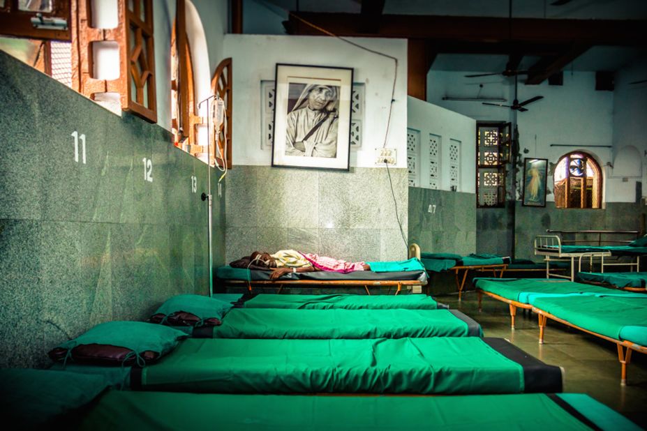The Home for the Dying and Destitute was the first home Mother Teresa set up when she came to Kolkata. "I've never taken a photograph of a dying person before," says Gautam. "It's something I'll never forget."