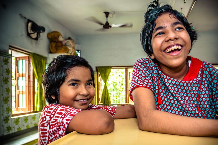 Gautam photographed these sisters, who have stayed together as orphans at the children's home in the care of the Missionaries of Charity. "I probably have brothers and sisters but I don't know who they are," says Gautam. 