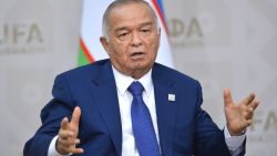 UFA, RUSSIA - JULY 10: In this handout image supplied by Host Photo Agency/RIA Novosti, President of Uzbekistan Islam Karimov at a bilateral meeting with President of the Russian Federation Vladimir Putin in Ufa. during the BRICS/SCO Summits - Russia 2015 on July 10, 2015 in Ufa, Russia. (Photo by Host Photo Agency/Ria Novosti via Getty Images)