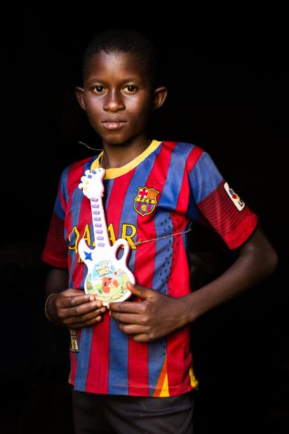 Mahamat (Football Player or Musician), Central African Republic. "One day, I will be a musician, or a football player in Barcelona".