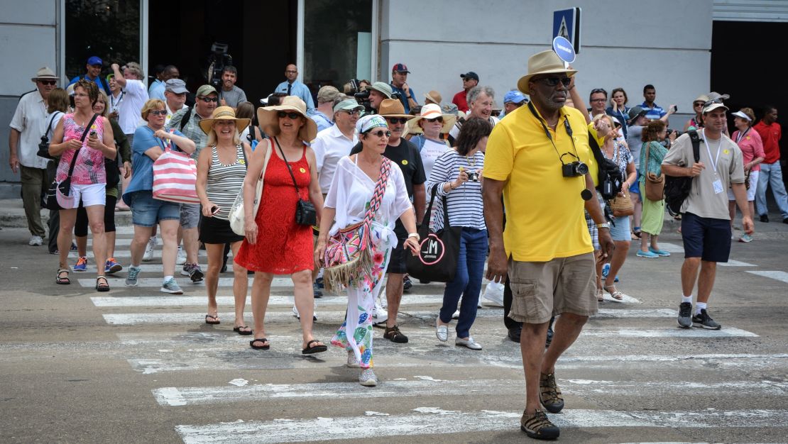 Now: Passengers from the first US-to-Cuba cruise ship  in decades take to the streets of Havana.