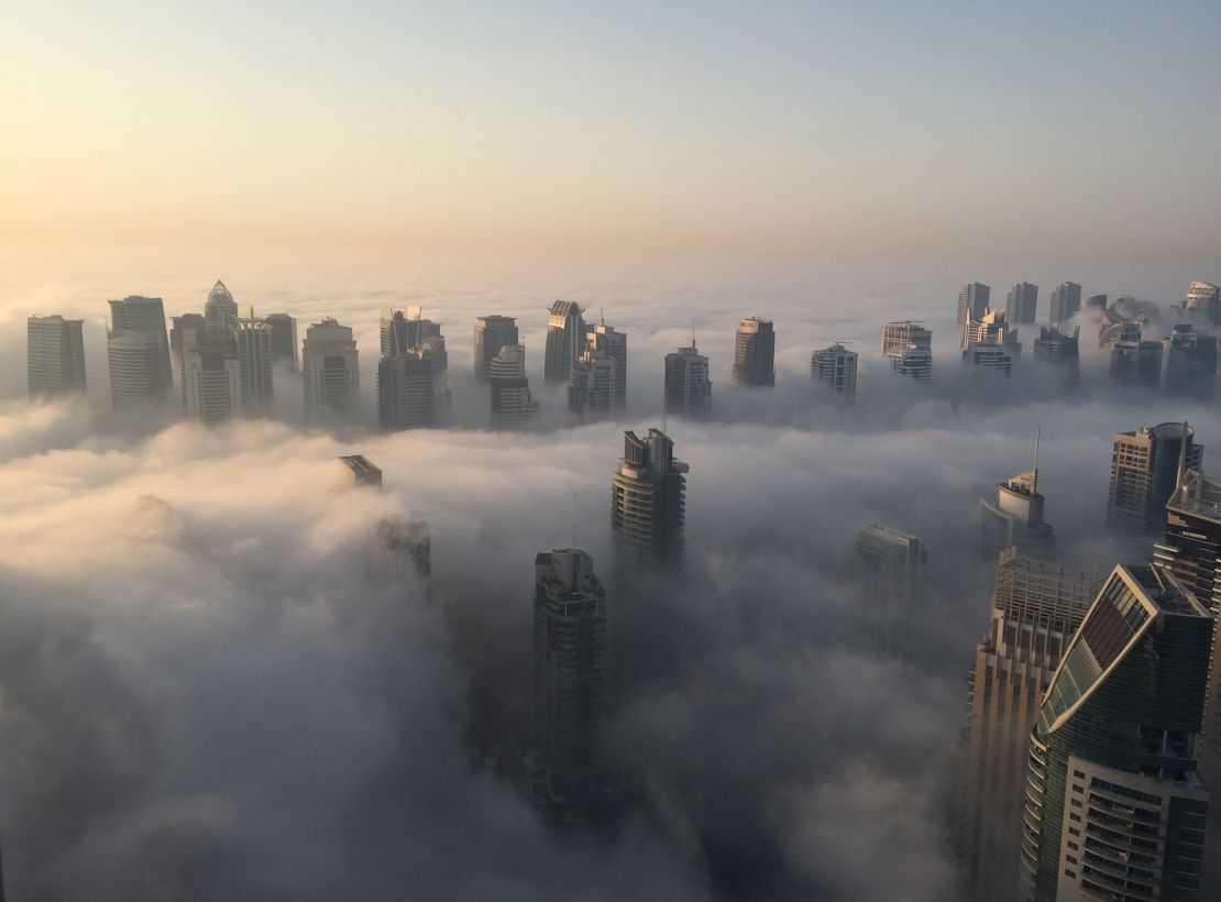 Could London's skyline morph into Dubai's futuristic cityscape -- seen here shrouded by early morning fog?