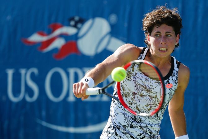 Eleventh seed, Carla Suarez Navarro of Spain completed a double bagel -- 6-0 6-0 -- victory over Teliana Pereira of Brazil on Tuesday.