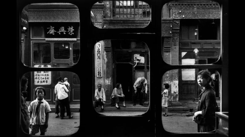A street in Beijing, as seen from an antique dealer's shop in 1965.