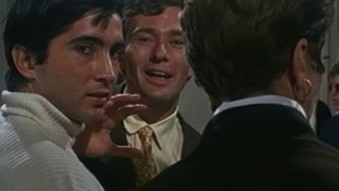 The guru known as "Michel," left, in the 1968 film "Rosemary's Baby."