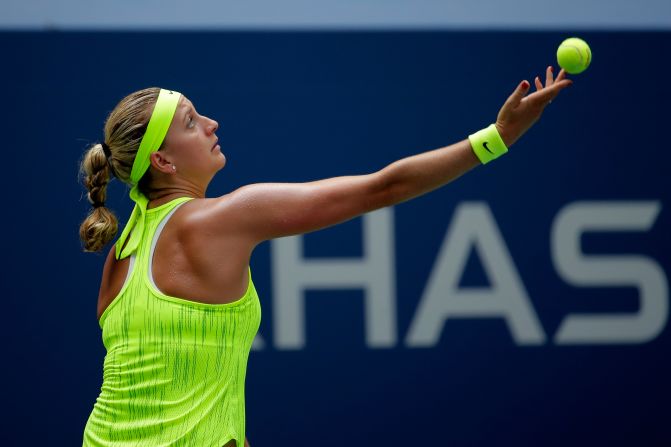 Petra Kvitova, the twice Wimbledon champion, defeated Cagla Buyukakcay 7-6 (7-3) 6-3. 