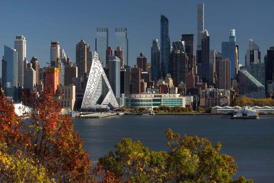 Bjarke Ingels' firm steered clear of Manhattan's traditional silhouettes, occupying a spot on the island's periphery with a sharp, scooped out structure.