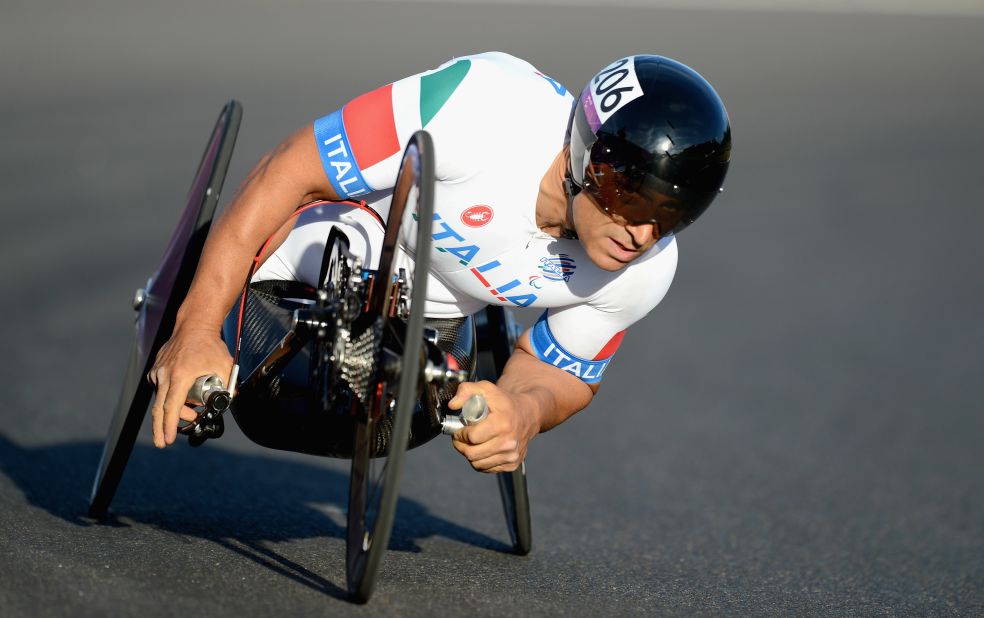 Alex Zanardi was a racing driver until he lost both legs in a horrific CART crash in 2001. He tried hand cycling in 2007 and later became a Paralympic athlete. He won two gold and silver at London 2012, and is a world champion in road race and time trial events.