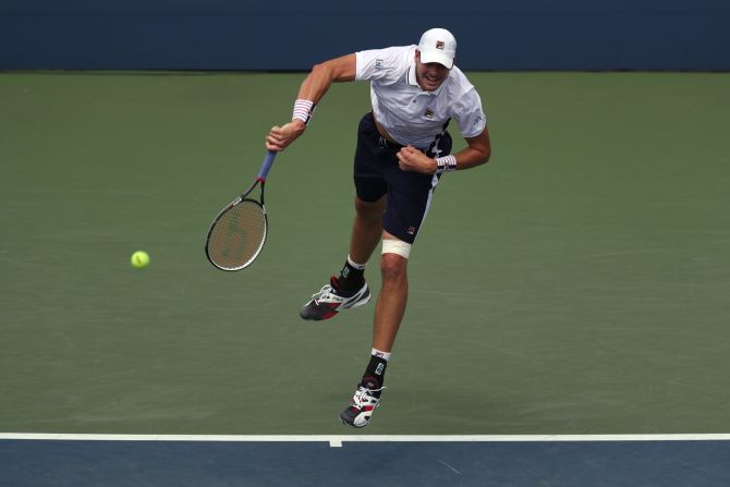 Top American male John Isner played five sets in the first round and went four against Steve Darcis on Wednesday. He squandered match points in the third before recovering, 6-3 6-4 6-7 (12-10) 6-3.  