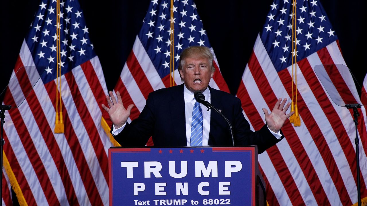 PHOENIX, AZ - AUGUST 31:  Republican presidential nominee Donald Trump speaks during a campaign rally on August 31, 2016 in Phoenix, Arizona. Trump detailed a multi-point immigration policy during his speech. (Photo by Ralph Freso/Getty Images)