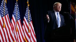 PHOENIX, AZ - AUGUST 31:  Republican presidential nominee Donald Trump speaks during a campaign rally on August 31, 2016 in Phoenix, Arizona. Trump detailed a multi-point immigration policy during his speech. (Photo by Ralph Freso/Getty Images)