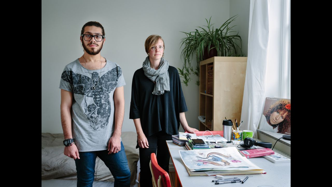 Single mother Linnea Tell opened her home to gay artist Alqumit Alhamad, who fled Syria fearing for his life.