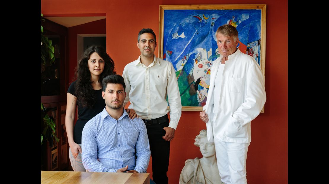Architect Lars Asklund welcomed Syrian refugees Farah Hilal, Waleed Lababidi and Milad Hilal, into his home.