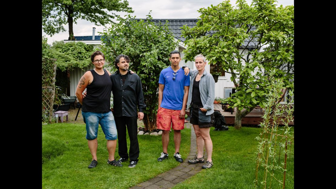 Ahmad Lababidi and his son Ali moved in with Gabriella and Candel Webster after meeting through a refugee charity.