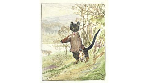 This is the only sketch Beatrix Potter left behind of Kitty. Publishers looked for another illustrator to complete the book.
