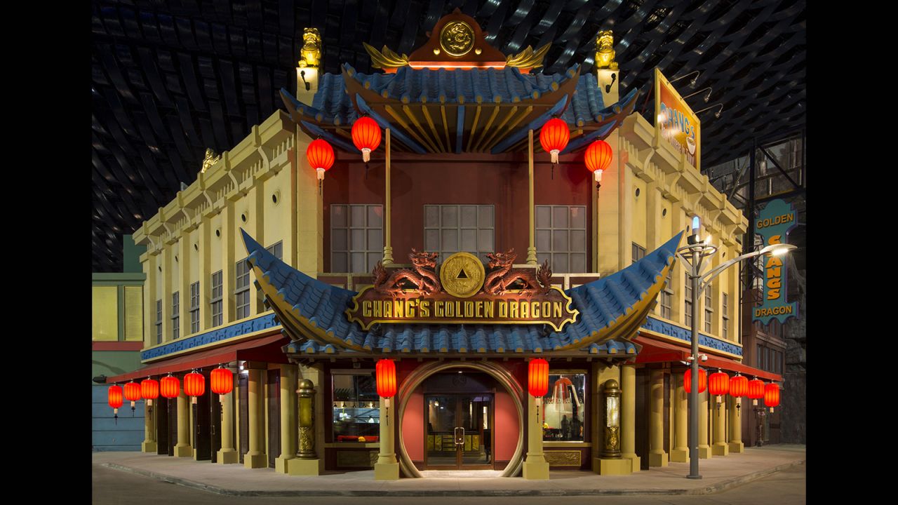 Pan-Asian restaurant Chang's Golden Dragon, in the Marvel zone, is one of 28 dining outlets. There are also 25 retail stores on site. 