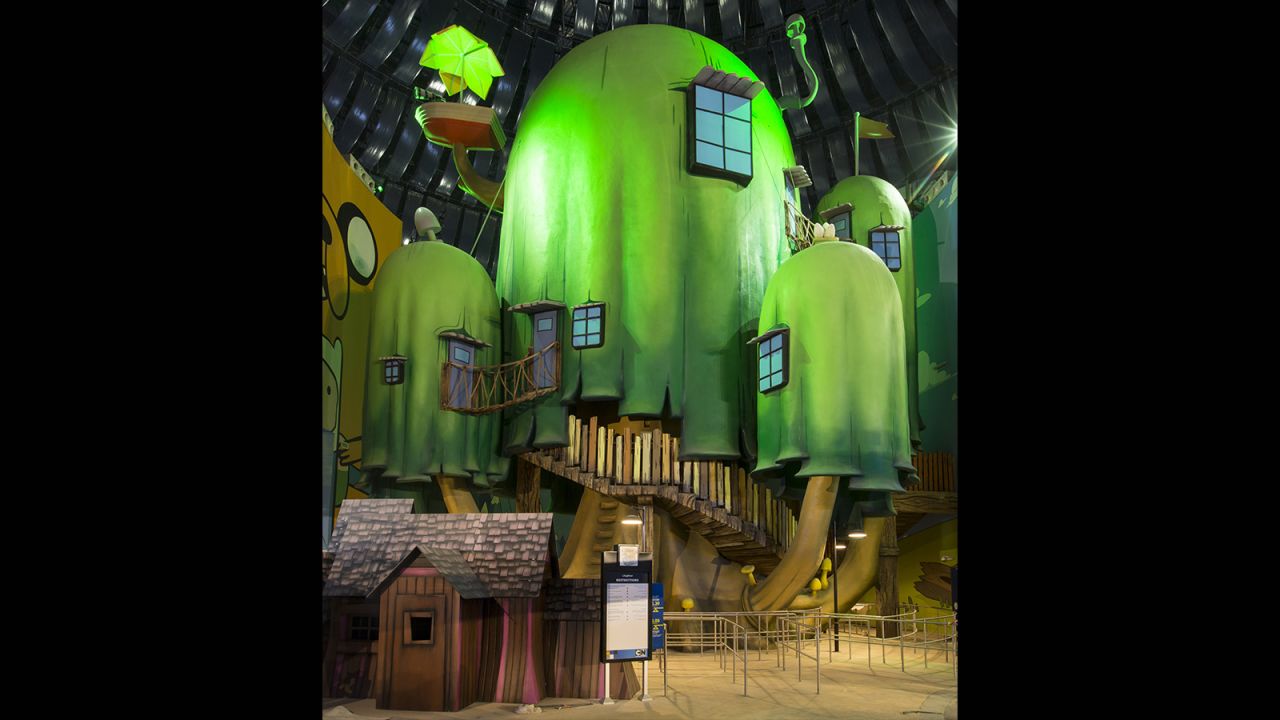 The Tree House is part of an adventure land inspired by the Cartoon Network show Adventure Time.