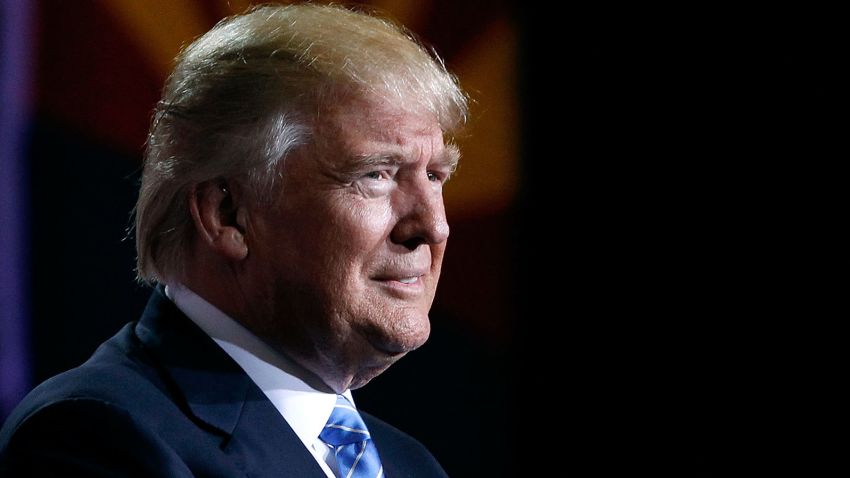 Donald Trump speaks during a campaign rally on August 31, 2016 in Phoenix, Arizona.