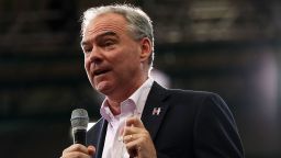 Democratic vice presidential candidate Sen. Tim Kaine (D-VA) speaks to voters during a campaign event August 1, 2016 in Richmond, Virginia. 