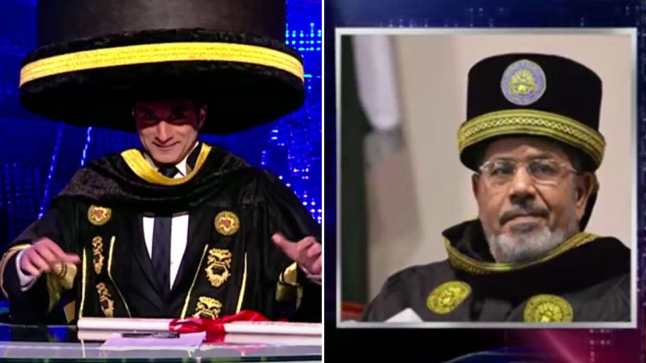 Youssef mocks Morsy in March 2013 on an episode of "Al-Bernameg."