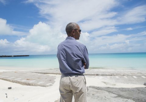 Barack Obama toured Midway Atoll in the Papahanaumokuakea Marine National Monument on Thursday.