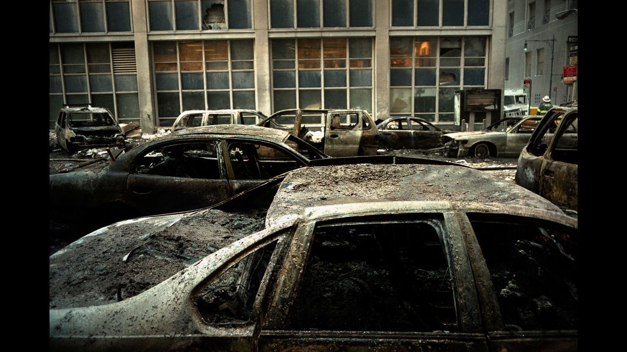 Magnum's Gilles Peress catches the ashen ruins on the streets around the World Trade Center.