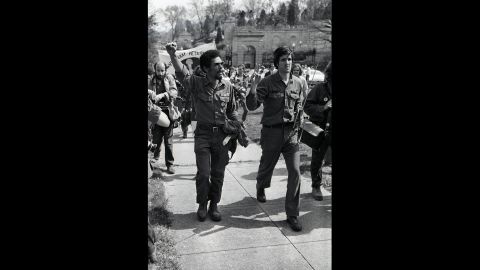 Kerry gives the peace sign during a silent demonstration of Vietnam Veterans Against the War in 1972 at Arlington National Cemetery.