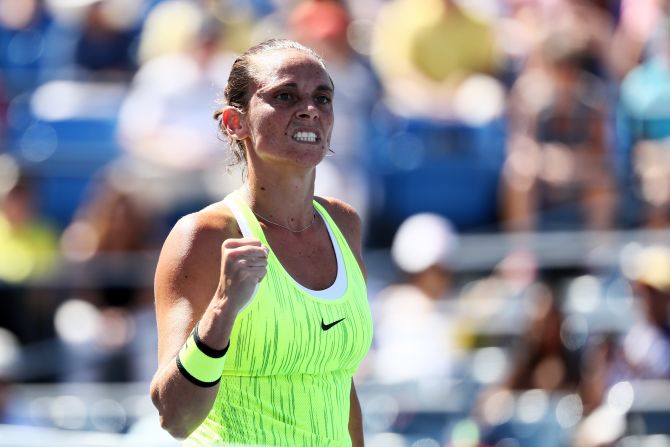 Vinci, who stunned Serena Williams last year, won 6-0 5-7 6-3 to reach round four. 