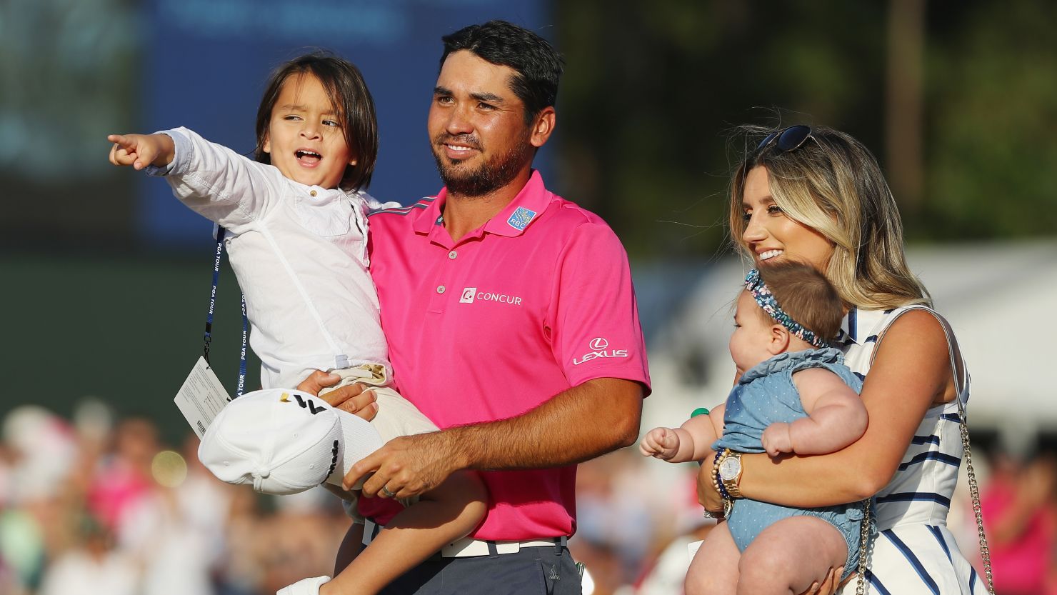  Jason Day of Australia pictured with his family in May 2016.
