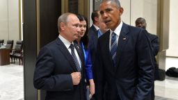 Russian President Vladimir Putin meets with President of United States Barack Obama on the sidelines of G20 summit. The leaders discussed Syria and Ukraine.