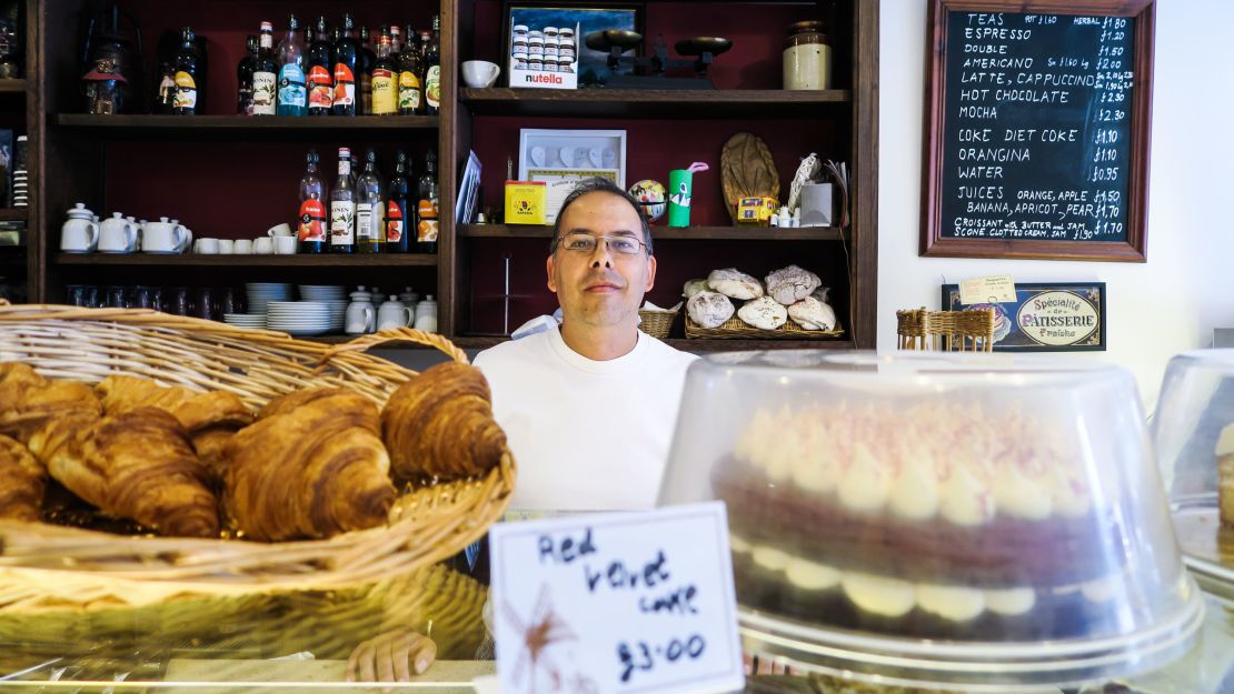 Helen Hezeques' Portuguese husband Sergio Gaspar, 46, co-owns the cafe.