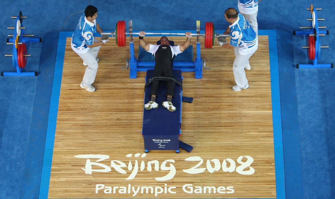 Egypt's Sherif Othman won powerlifting gold in the men's -56 kg at the 2008 Beijing Olympics.