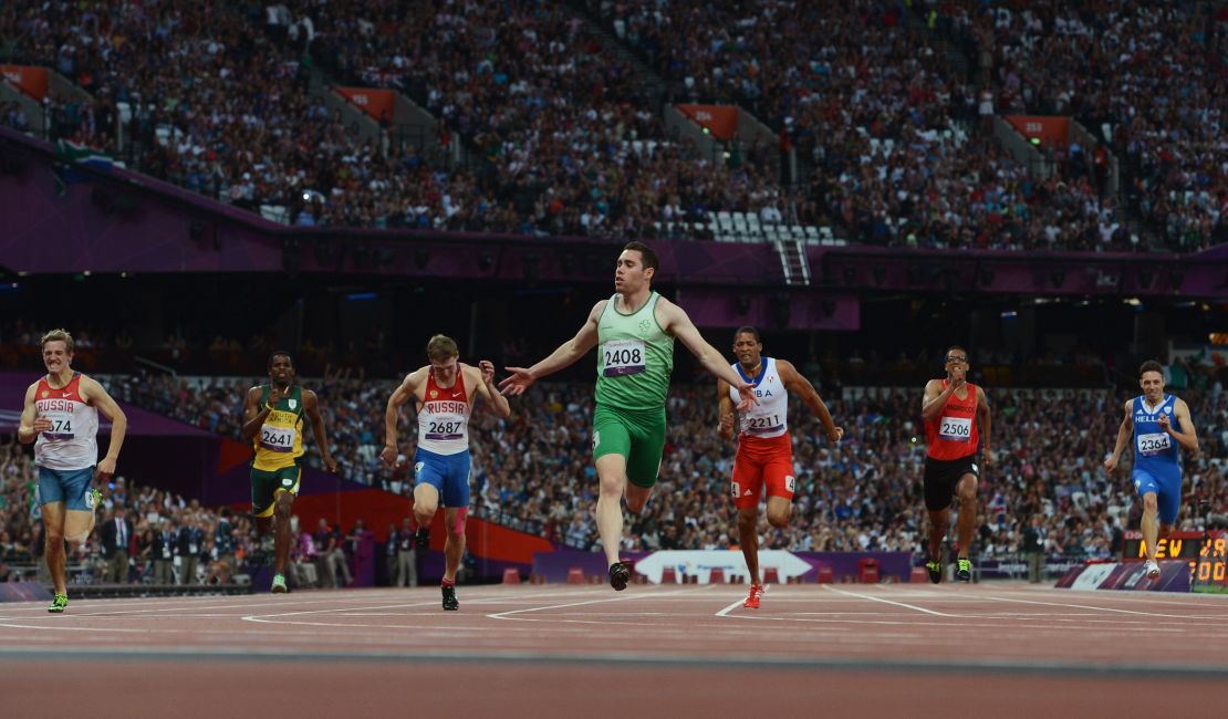 Ireland's Jason Smyth won gold in the men's 200m T13 final at the London 2012 Paralympic Games.