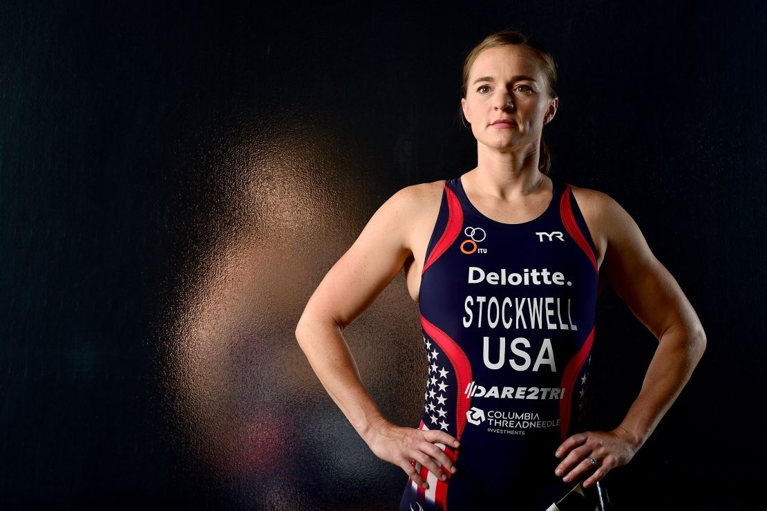 US para-triathlete Melissa Stockwell is an Iraq War veteran.