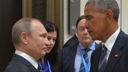 Russian President Vladimir Putin meets with his US counterpart Barack Obama on the sidelines of the G20 Leaders Summit in Hangzhou on September 5.