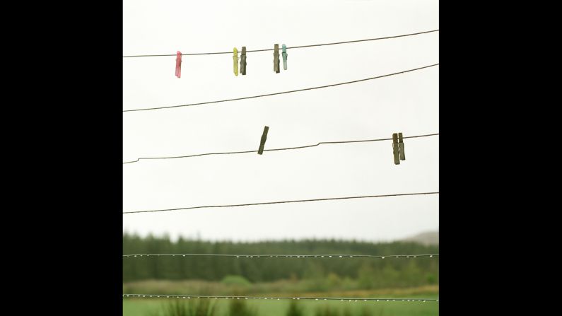 Minty MacKay's washing line on the Isle of Mull. "It's important that the land is lived on," MacKay told Gerrard. "You need to live there because then one's heart is in it. The land suffers when the heart isn't there." 