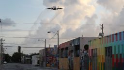 MIAMI, FL - AUGUST 06:  A plane sprays pesticide over the Wynwood neighborhood in the hope of controlling and reducing the number of mosquitos, some of which may be capable of spreading the Zika virus on August 6, 2016 in Miami, Florida. This is the second round of aerial spraying in the area as the county continues to try and prevent the Zika virus from spreading. The CDC has advised pregnant women to avoid the area.  (Photo by Joe Raedle/Getty Images)