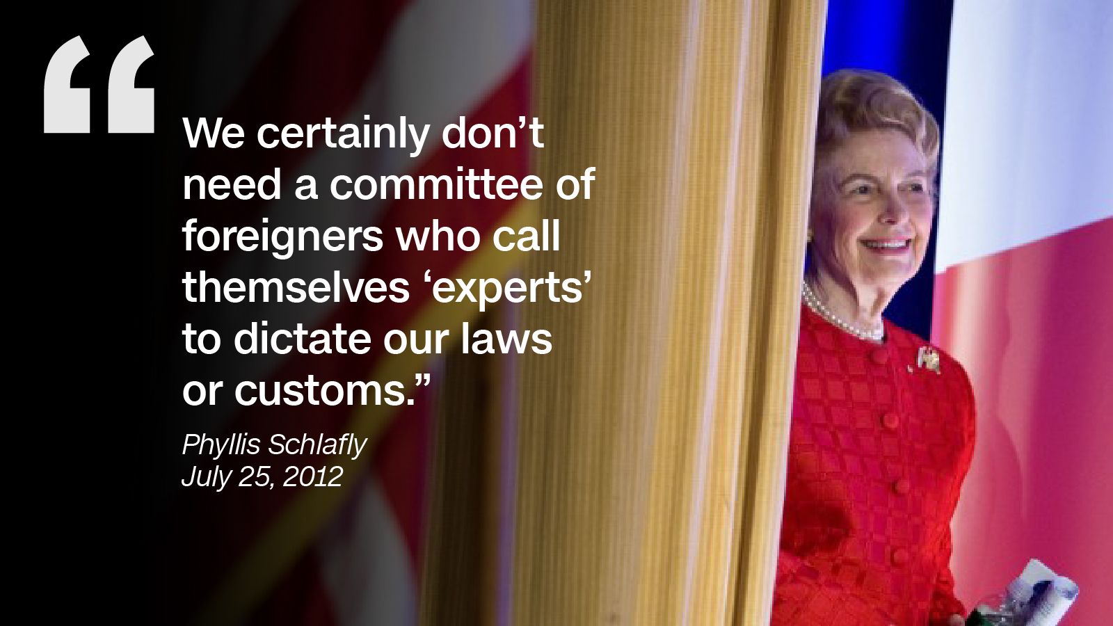 10 quotes that define Phyllis Schlafly's life as a right-wing anti-feminist | CNN Politics 10 quotes that define Phyllis Schlafly's life as a right-wing anti-feminist | CNN Politics