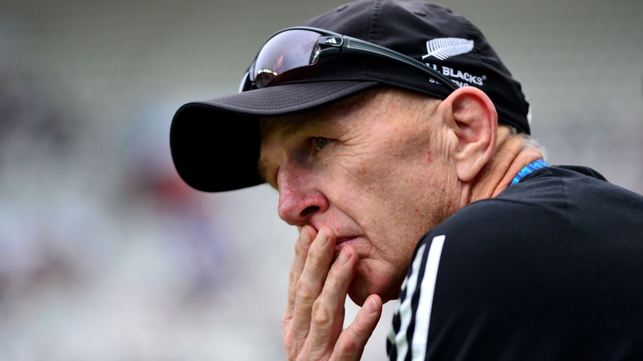 PARIS, FRANCE - MAY 13:  Gordon Tietjens, Coach of New Zealand looks on during the pool match between New Zealand and Russia on day one of the HSBC Paris Sevens at the Stade Jean Bouin on May 13, 2016 in Paris, France.  (Photo by Dan Mullan - World Rugby/World Rugby via Getty Images)