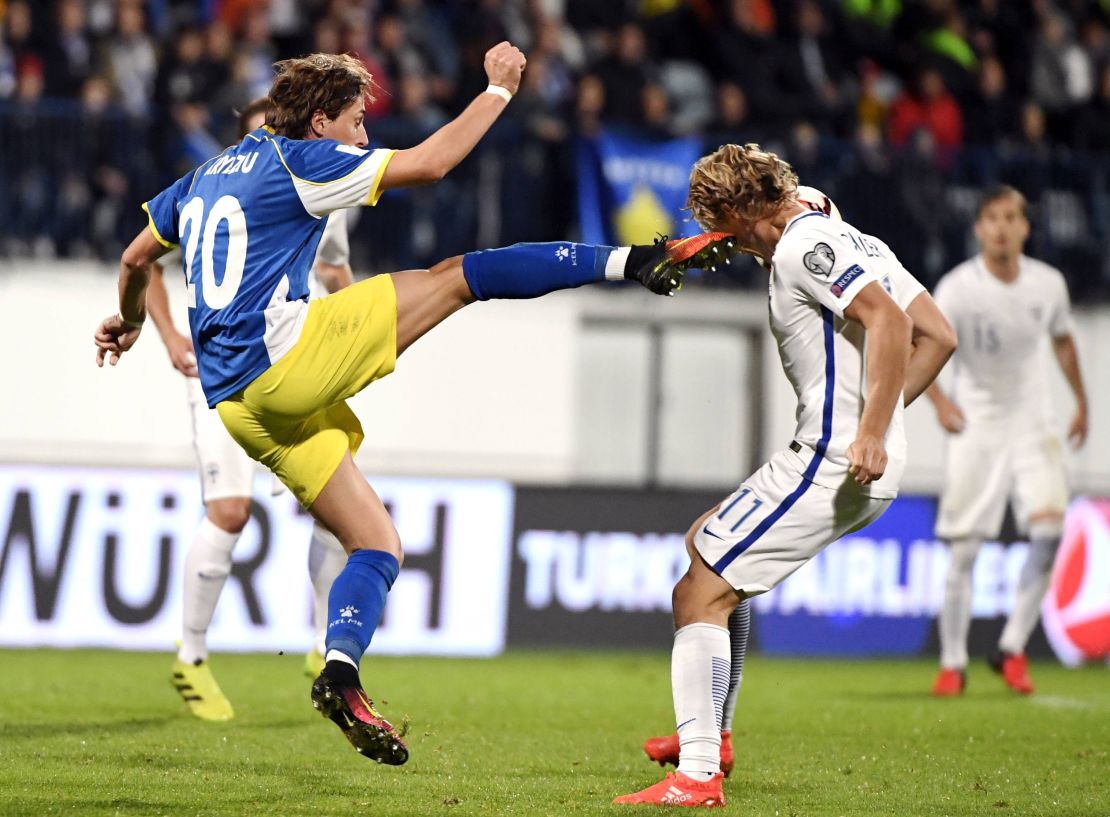 Kosovo held Finland to a 1-1 draw in Turku last month.