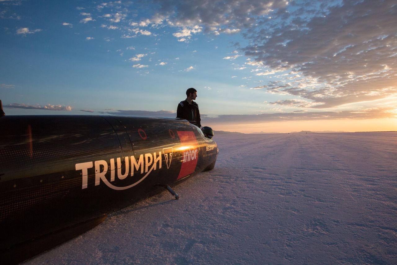 British motorcycle company Triumph is attempting to break the land speed record.