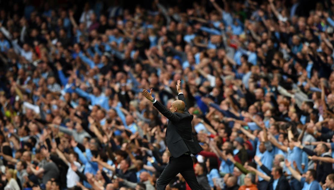 Pep Guardiola already seems at home at the Etihad. 